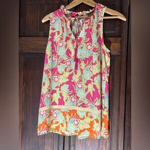 Rose & Olive Multicolor Floral Blouse‎ NWT